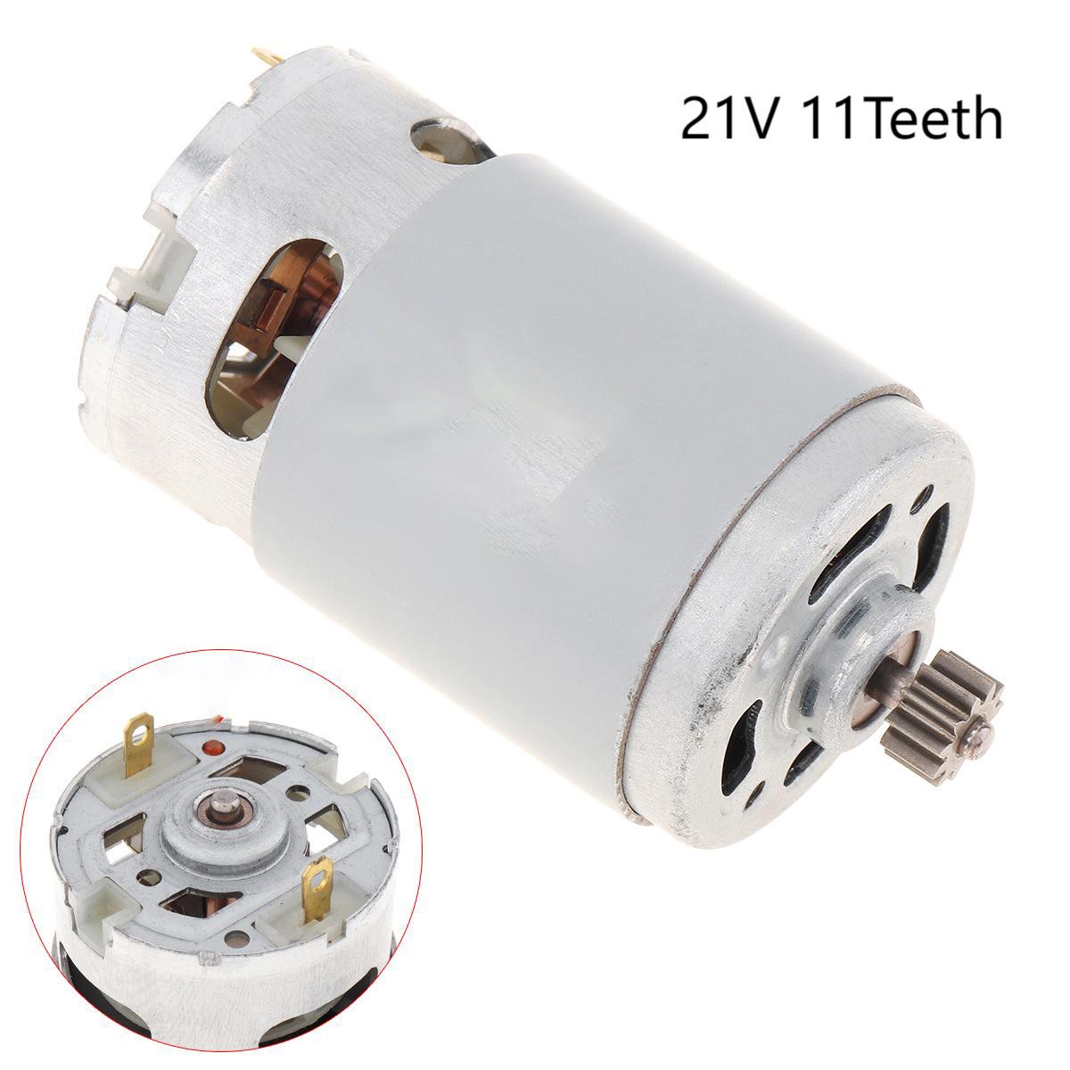 RS550 21V DC Motor 11/14 Teeth High Torque Cordless Drill Electric Screwdriver